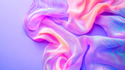 Obraz premium Thermoactive fabric changing color with temperature variations on purple background