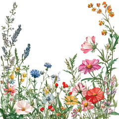 border flowers clip art, clip art concept