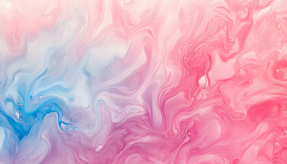 Obraz premium Abstract Pink and Blue Swirling Paint Design