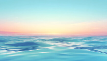 Obraz premium Serene Ocean Sunset Pastel Hues Peaceful Waterscape