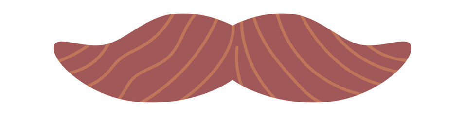 Luxuriant male moustache vector illustration