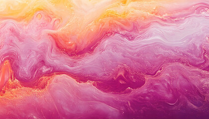 Abstract Pink And Gold Swirling Fluid Art
