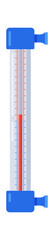 Outdoor window thermometer vector illustration
