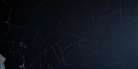 Cracked black paint with scratch marks and rough texture on grunge surface, black, background