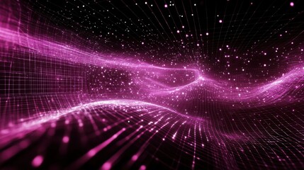Obraz premium Abstract Pink Digital Wave Background