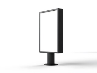 Street Sign, Rectangular and Square Shaped, Nailed to a Post, on a White Background, Abstract Image for Advertising Campaigns, Creatives, Advertisements.