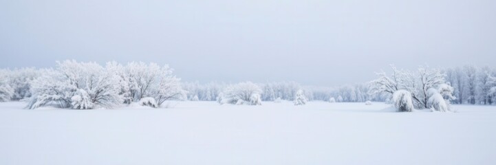 Fototapeta premium Fresh snow covering the ground with a soft, smooth texture, outdoor, frost