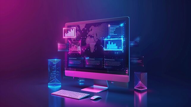 Explore the Ultimate Aesthetic Futuristic Computer Desktop Workspace Setup