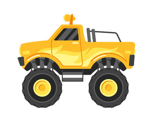 Yellow monster truck vector illustration © Pavlo Syvak