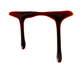 dripping blood isolated on a white background