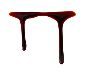 dripping blood isolated on a white background