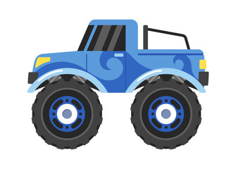 Blue monster truck vector illustration © Pavlo Syvak