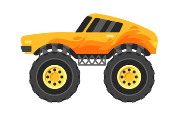 Monster truck offroad machinery vector illustration © Pavlo Syvak