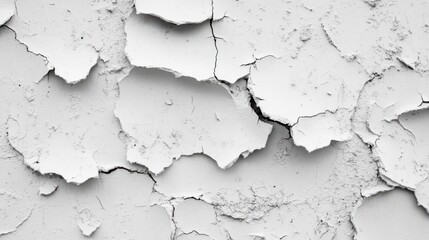 Obraz premium Cracked white paint texture. Abstract background.
