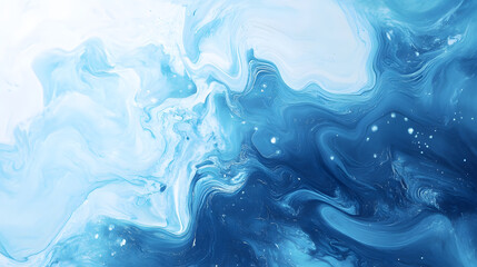 Obraz premium Abstract Blue and White Swirling Paint Design