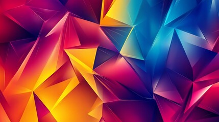 Obraz premium Abstract background with vibrant red, orange, and blue geometric shapes.
