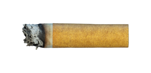 short cigarette butts isolated