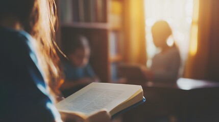 Professional Teacher in Soft Light Tutoring Environment