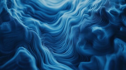 Obraz premium Abstract blue wavy background with flowing lines and curves.
