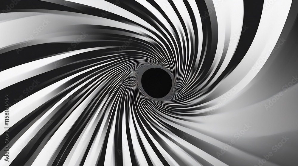 Poster Abstract grayscale spiral vortex tunnel design. (1)