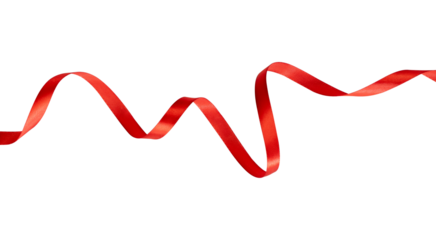 Swirl red ribbon element