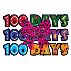 100 days of school Dotted Coquette bow svg png, 100th day of school kindergarten svg png, 100 days gamer construction of school, polka dot