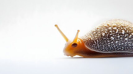 A Close Up View of a Spotted Snail