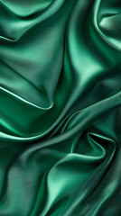 Obraz premium green silk, green fabric texture, silk, green backgrounds, satin, fabric textures, green satin, silk textures, HD wallpaper