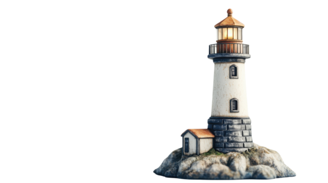 Lighthouse, transparent background