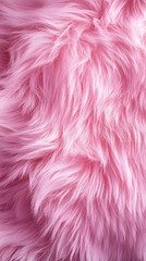 Fototapeta premium closeup of a pink fluffy texture of faux fur as background. soft abstract textile fabric