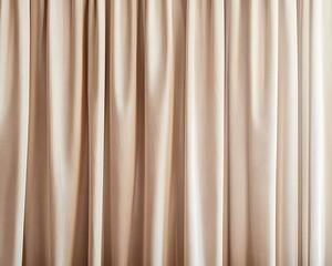 Obraz premium Beige Fabric Curtain Panel Texture