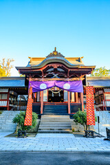 Naklejka premium 秋の鹿児島神宮 鹿児島県霧島市 Kagoshima Shrine in autumn. Kagoshima Pref. Kirishima City.