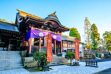 Naklejka premium 秋の鹿児島神宮 鹿児島県霧島市 Kagoshima Shrine in autumn. Kagoshima Pref. Kirishima City.