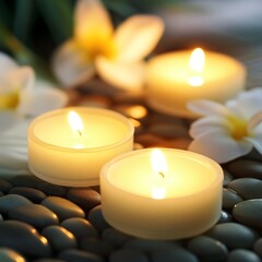 Soft Light Candles Spa Relax Home Decor Wellness