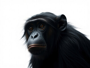 Obraz premium Bonobo Portrait: A Captivating Close-Up of a Bonobo Ape