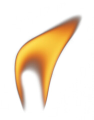 Single fire flame isolated 
