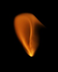 Small fire flame isolated