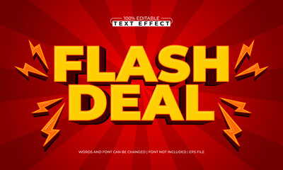 flash deal editable text effect limited time promo discount available