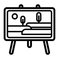 exhibition Line Icon