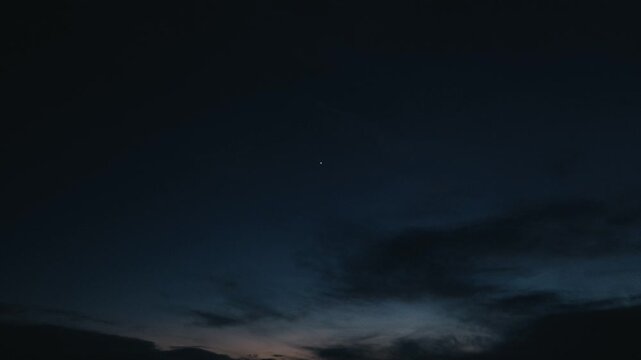 黄昏から夕闇の間の空