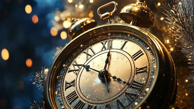 Clock Countdown New Year Videos 4K