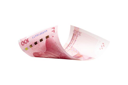Chinese or asian economic growth concept. chairman MAO zedong's portrait,on 100 Yuan, chinese banknotes, RMB banknotes. Clipping path.