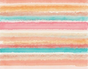 Abstract Watercolor Horizontal Stripes Pastel Colors