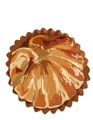 Hand drawn illustration of bread isolated on white background. 