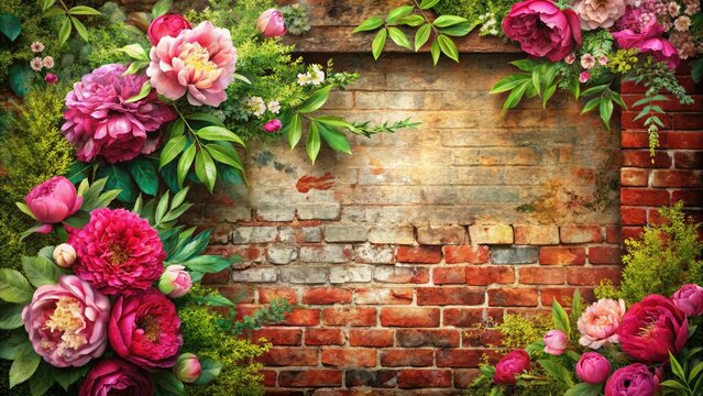 Urban Exploration Wedding Invitation - Floral Peony Watercolor Design