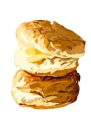 Hand drawn illustration of scones.