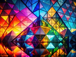 Vibrant Geometric Silhouettes - Abstract Multicolor Design