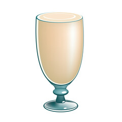 Goblet with Christmas eggnog