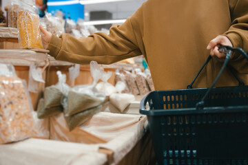 Exploring Fresh Ingredients in a Bustling Grocery Store