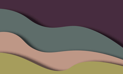 Paper cut wave background.